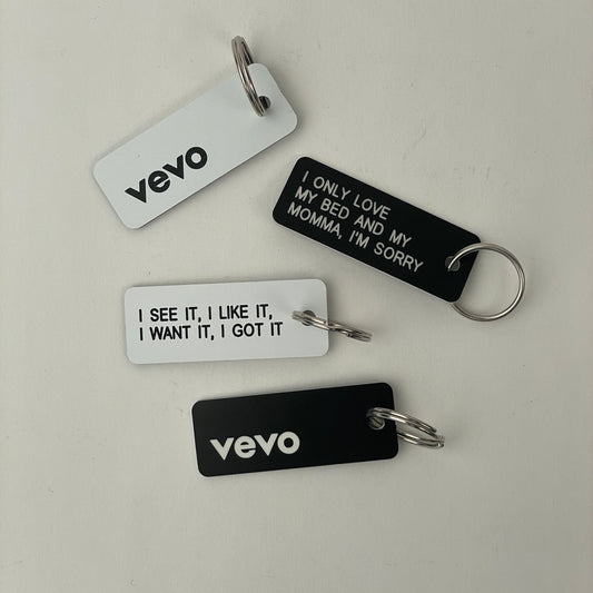 VEVO Logo & Tagline Keytags