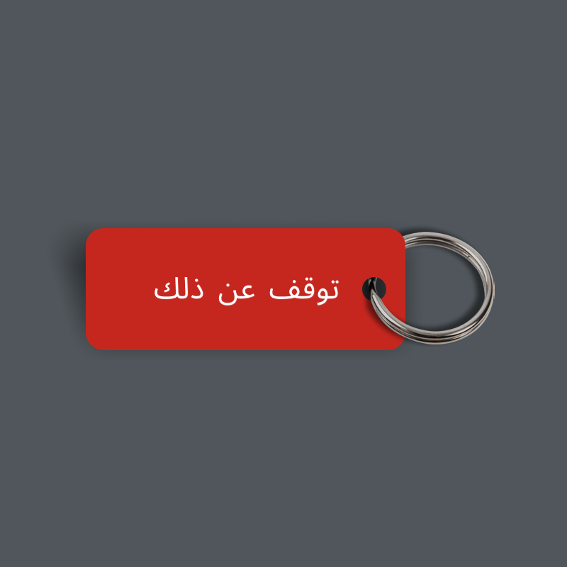STOP IT Keytag (Japanese, Cyrillic, Chinese, Arabic, Greek, Hebrew, Korean, English)(2023-11-03)