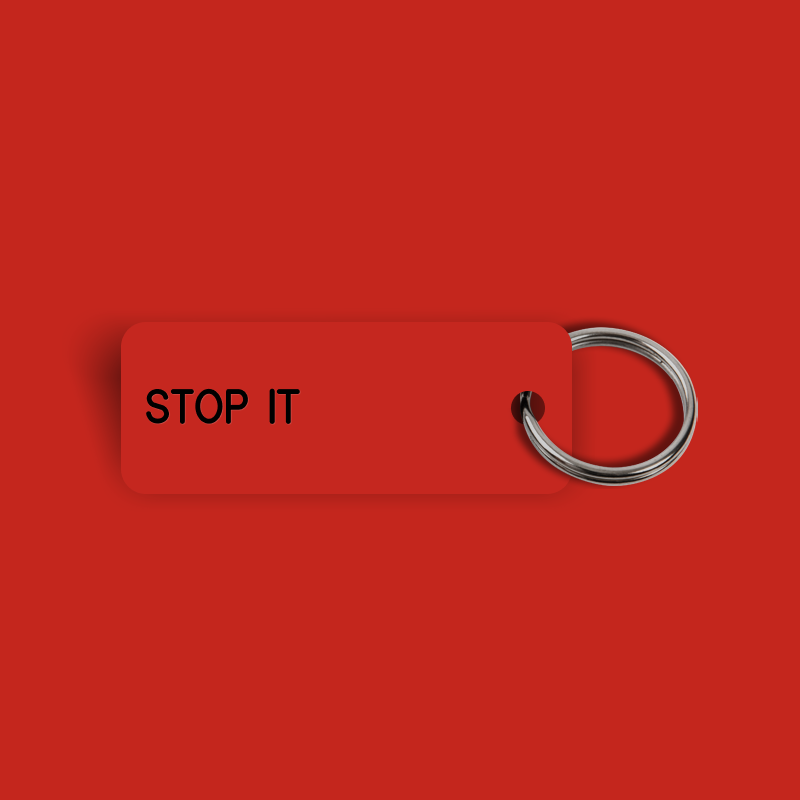 STOP IT Keytag (Japanese, Cyrillic, Chinese, Arabic, Greek, Hebrew, Korean, English)(2023-11-03)
