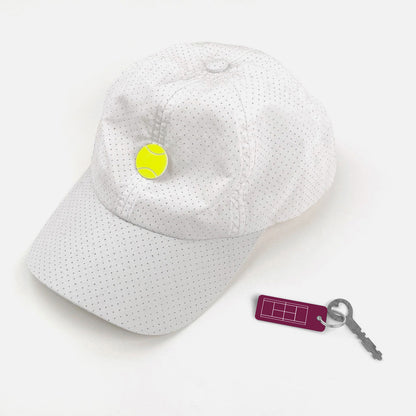 Tennis Magnet Button Tag & Keytag