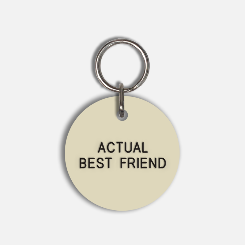 ACTUAL BEST FRIEND Large Pet Tag