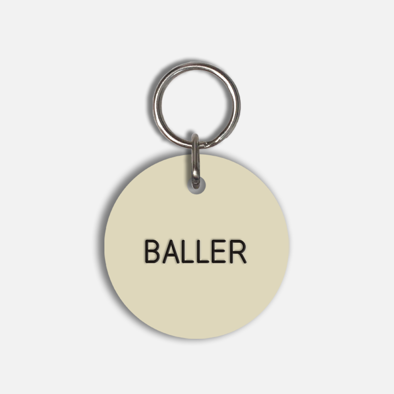 BALLER Large Pet Tag