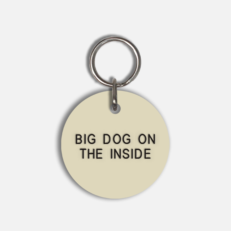 BIG DOG ON THE INSIDE Large Pet Tag