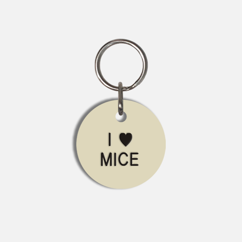 I <3 MICE Small Pet Tag