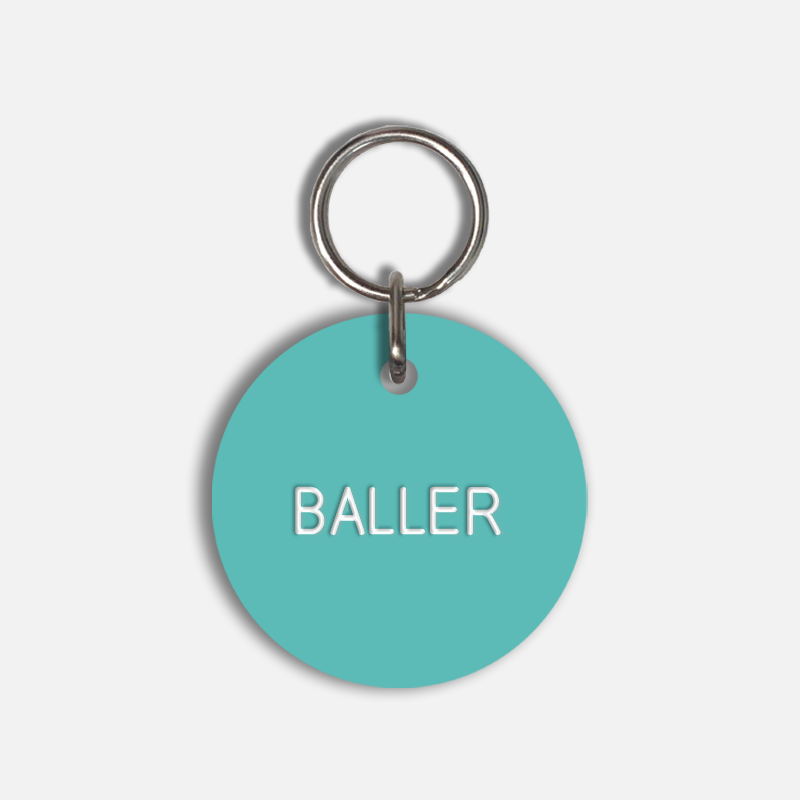 BALLER Large Pet Tag