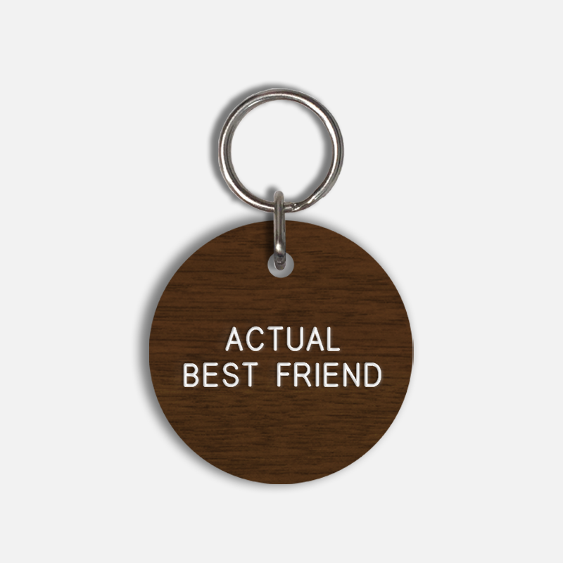 ACTUAL BEST FRIEND Large Pet Tag