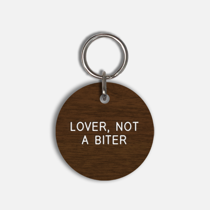 LOVER, NOT A BITER Large Pet Tag