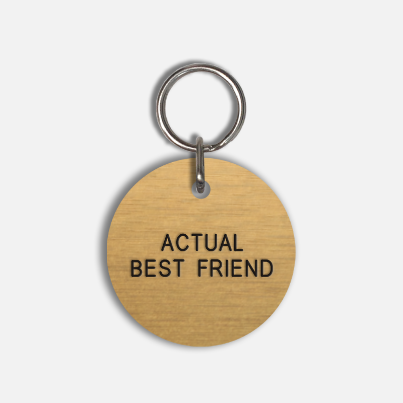 ACTUAL BEST FRIEND Large Pet Tag