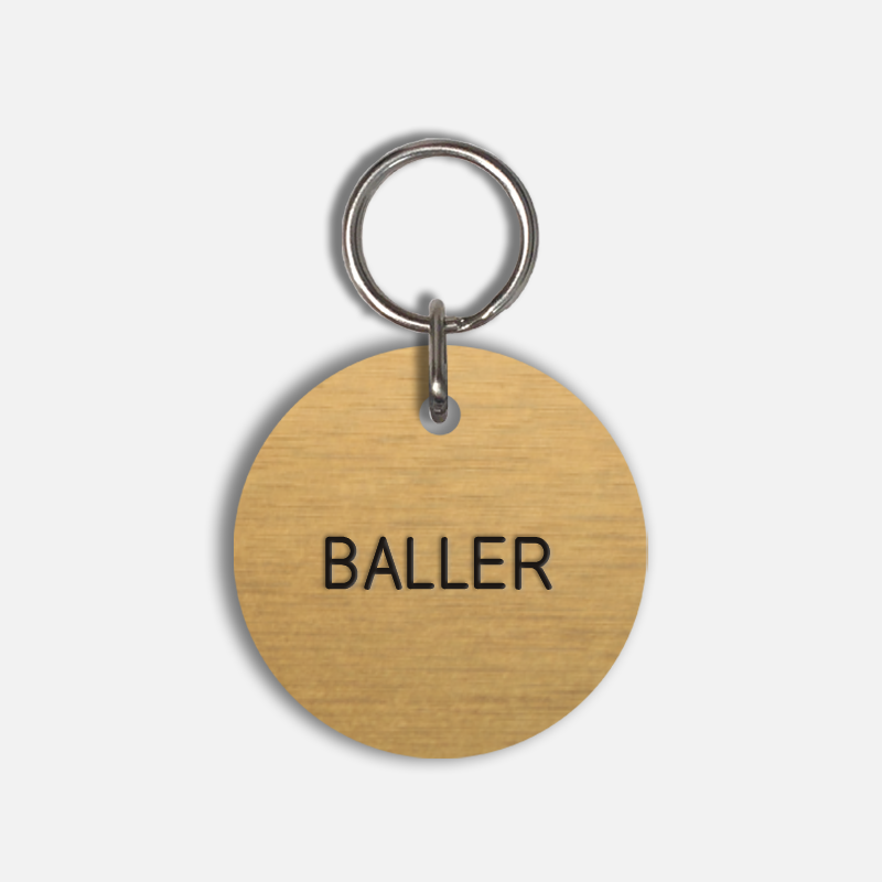 BALLER Large Pet Tag
