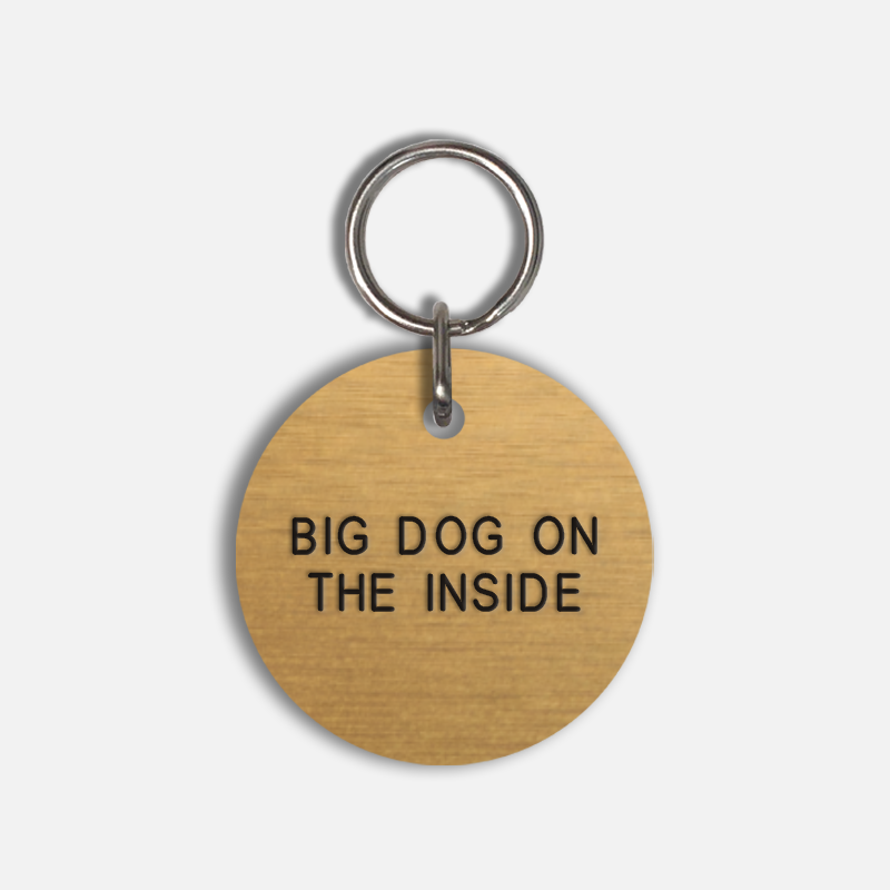 BIG DOG ON THE INSIDE Large Pet Tag