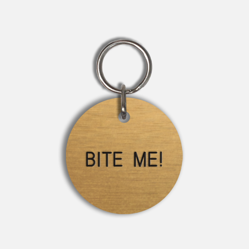 BITE ME! Large Pet Tag