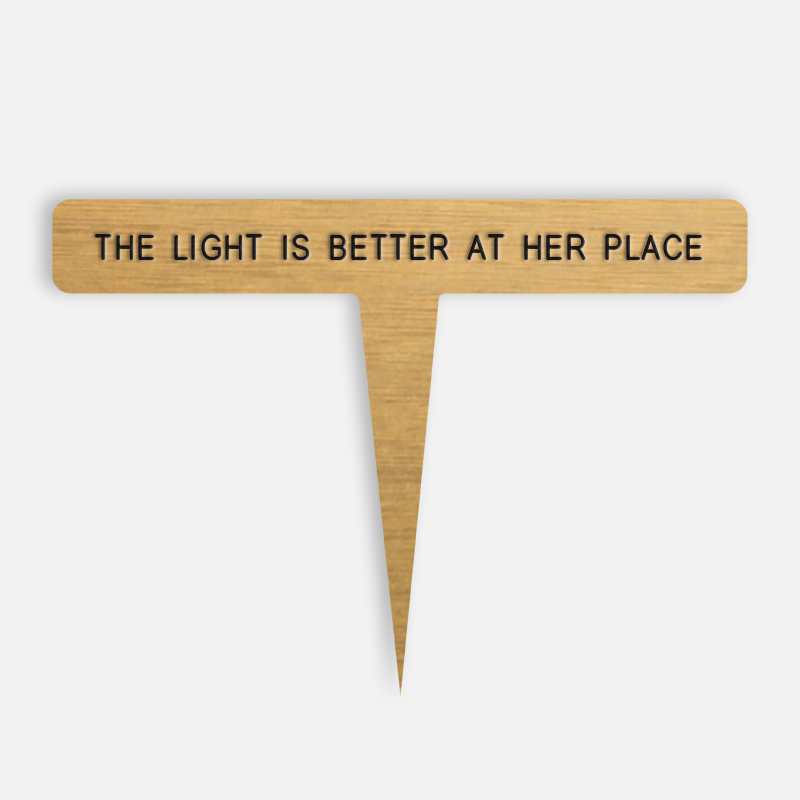 THE LIGHT IS BETTER AT HER PLACE Caption