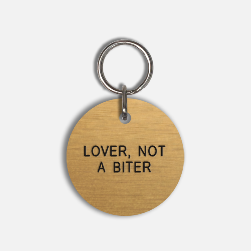 LOVER, NOT A BITER Large Pet Tag