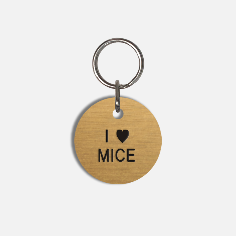I <3 MICE Small Pet Tag