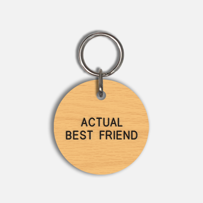 ACTUAL BEST FRIEND Large Pet Tag