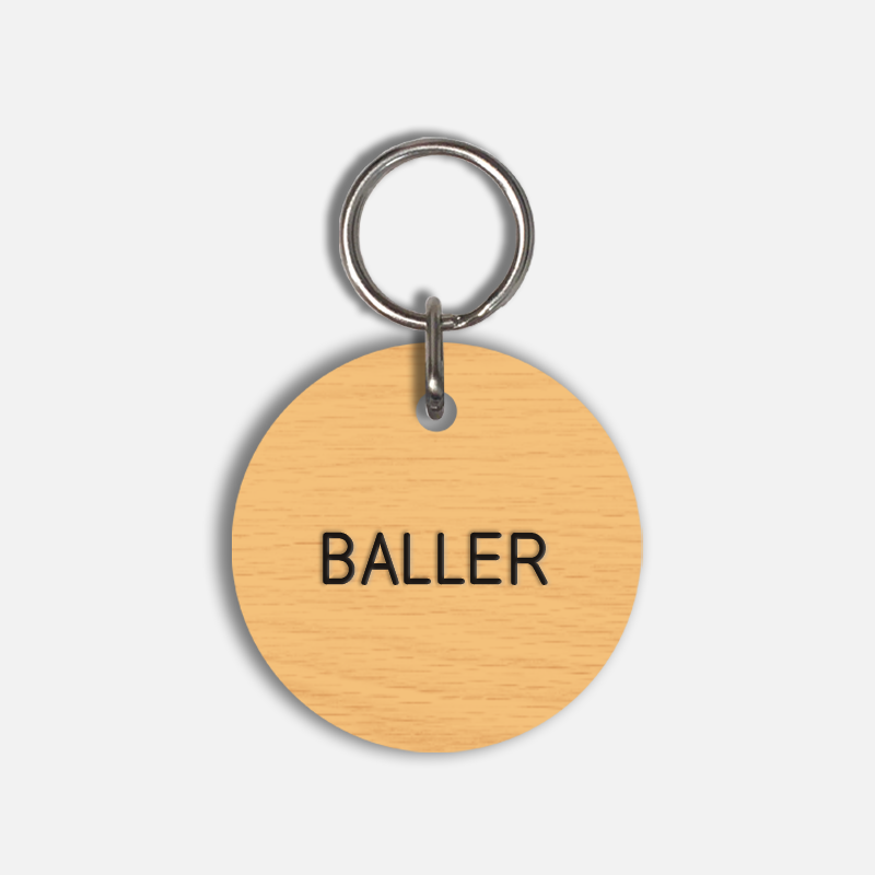 BALLER Large Pet Tag
