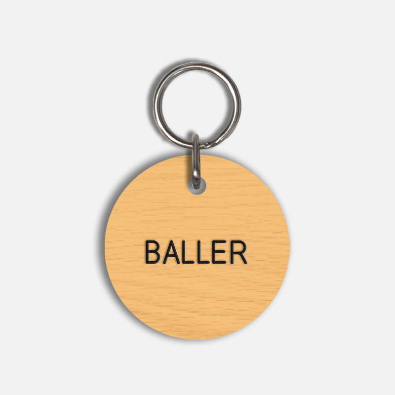 BALLER Large Pet Tag