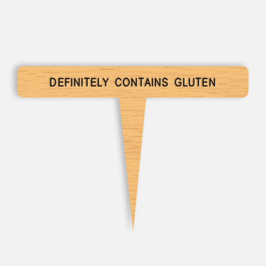 DEFINITELY CONTAINS GLUTEN Caption