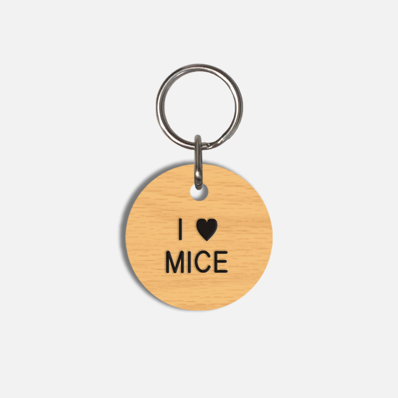 I <3 MICE Small Pet Tag