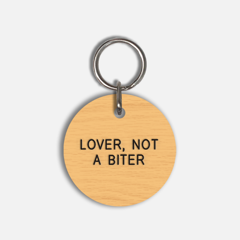 LOVER, NOT A BITER Large Pet Tag