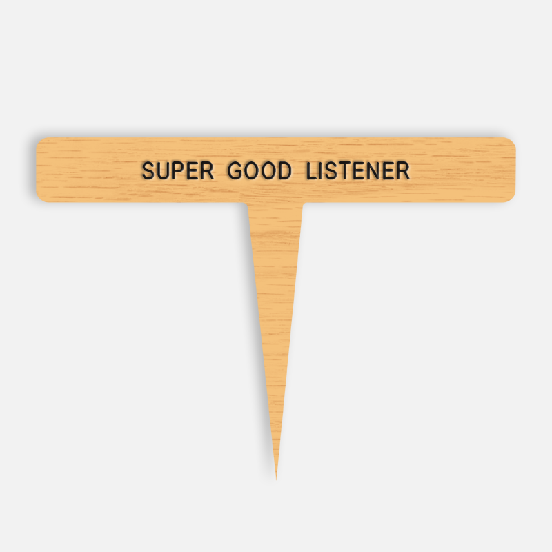 SUPER GOOD LISTENER Caption