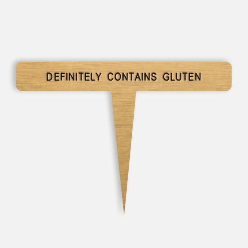 DEFINITELY CONTAINS GLUTEN Caption