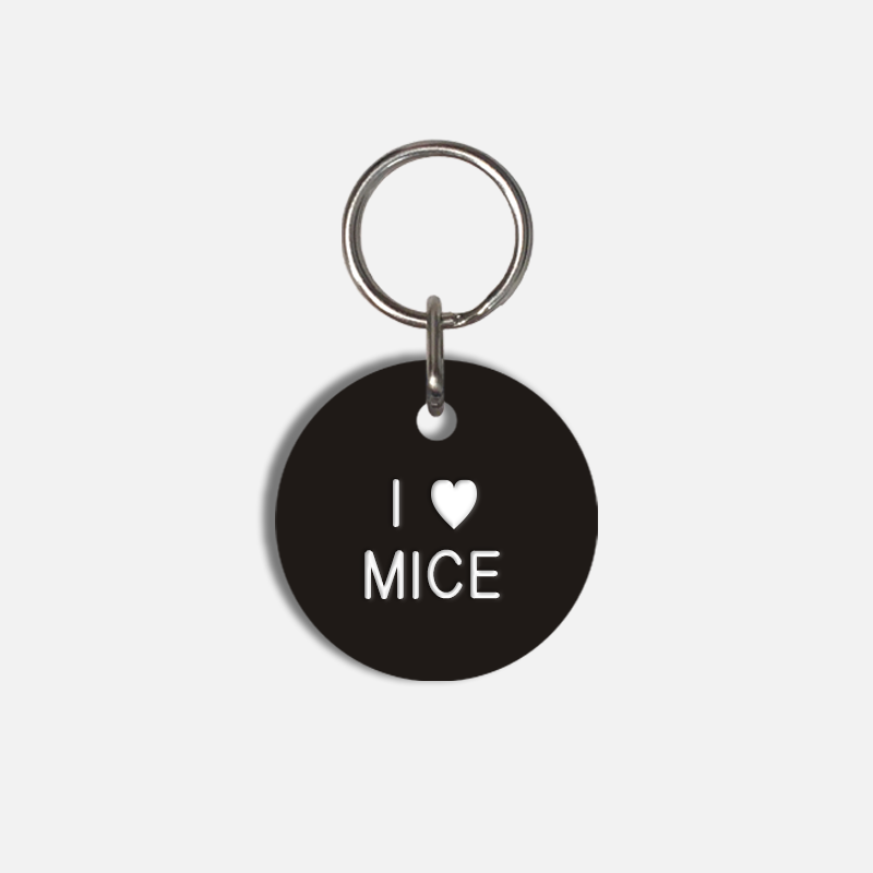 I <3 MICE Small Pet Tag