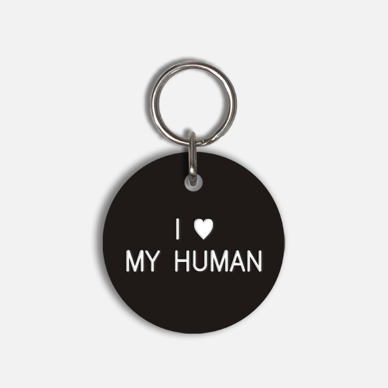 I <3 MY HUMAN Large Pet Tag
