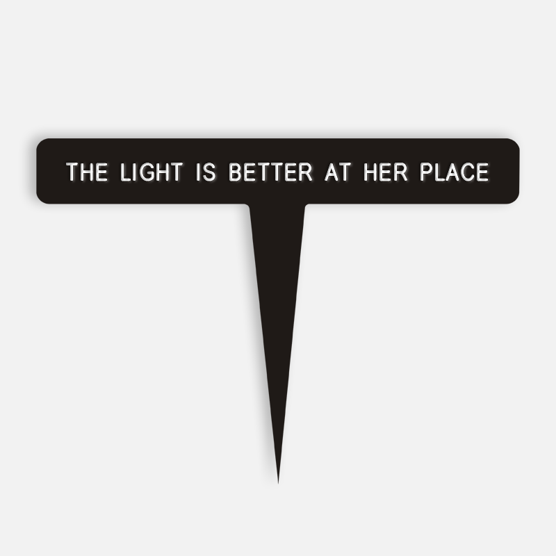 THE LIGHT IS BETTER AT HER PLACE Caption