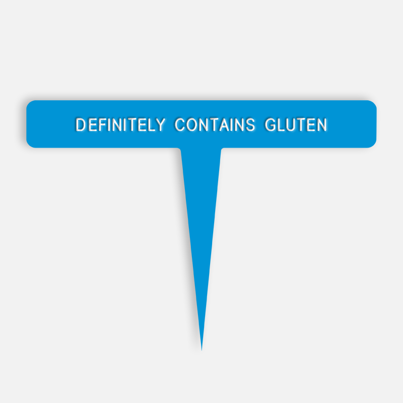 DEFINITELY CONTAINS GLUTEN Caption