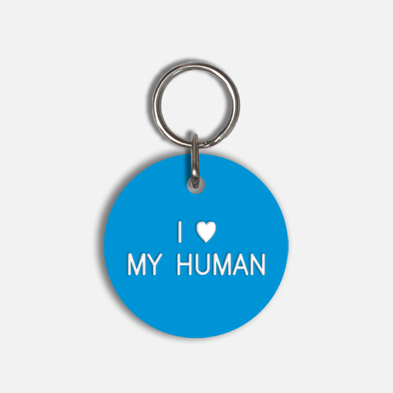 I <3 MY HUMAN Large Pet Tag
