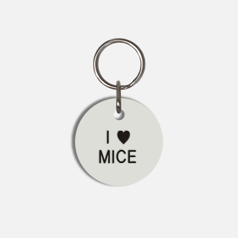 I <3 MICE Small Pet Tag