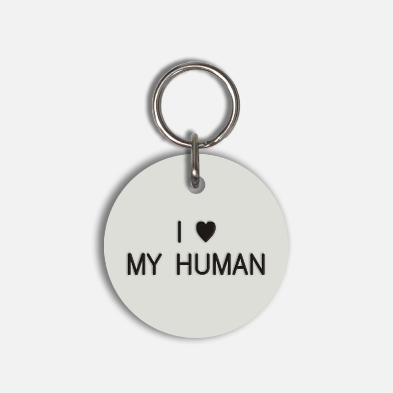 I <3 MY HUMAN Large Pet Tag