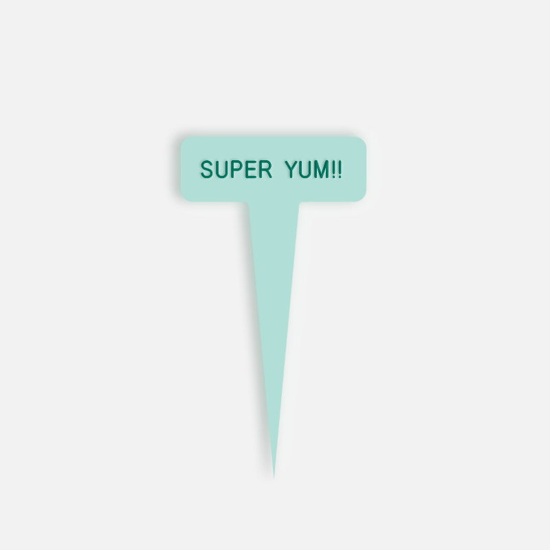 SUPER YUM!! Small Caption