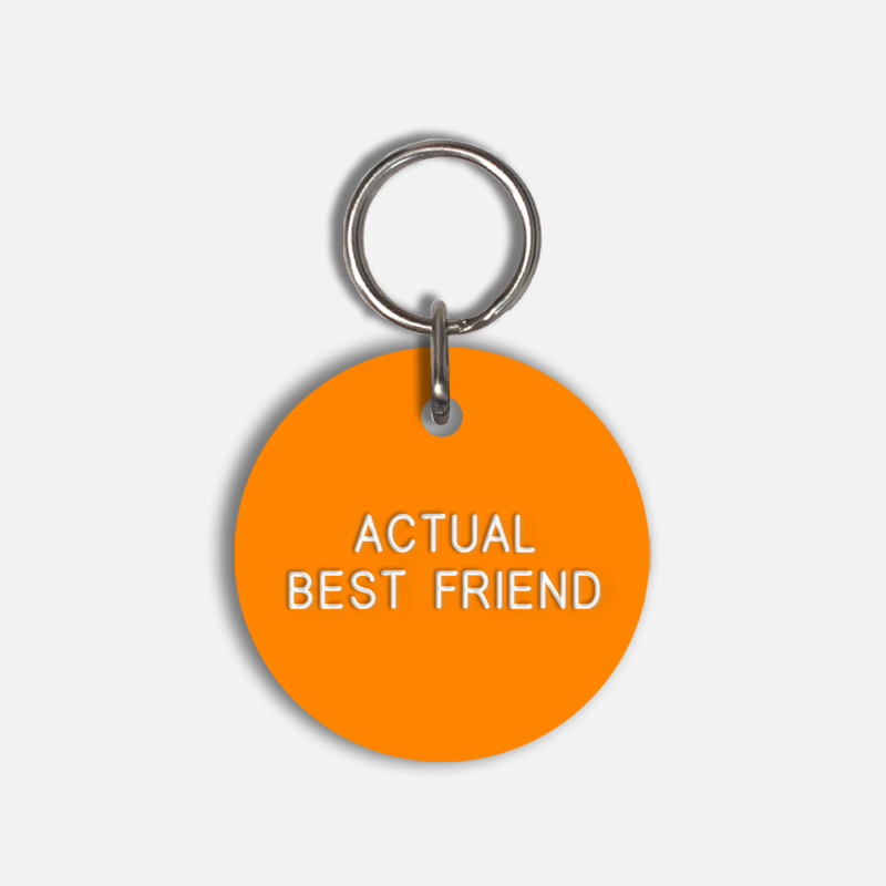 ACTUAL BEST FRIEND Large Pet Tag