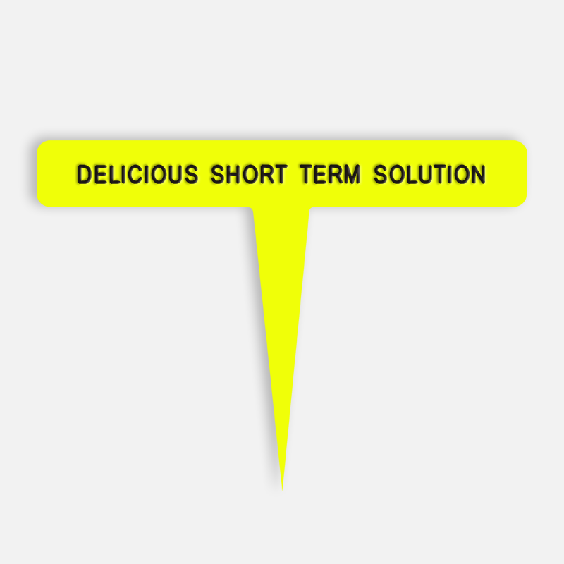 DELICIOUS SHORT TERM SOLUTION Caption