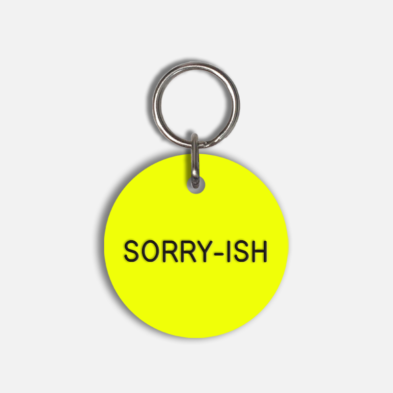 SORRY-ISH Large Pet Tag