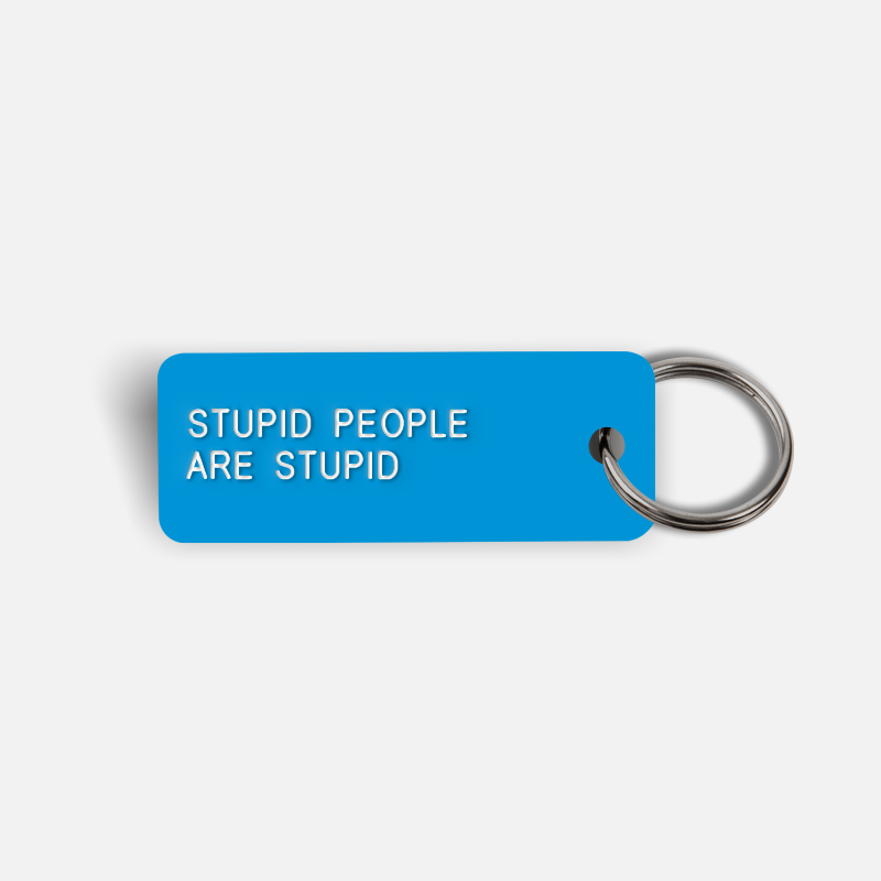 STUPID PEOPLE ARE STUPID Keytag