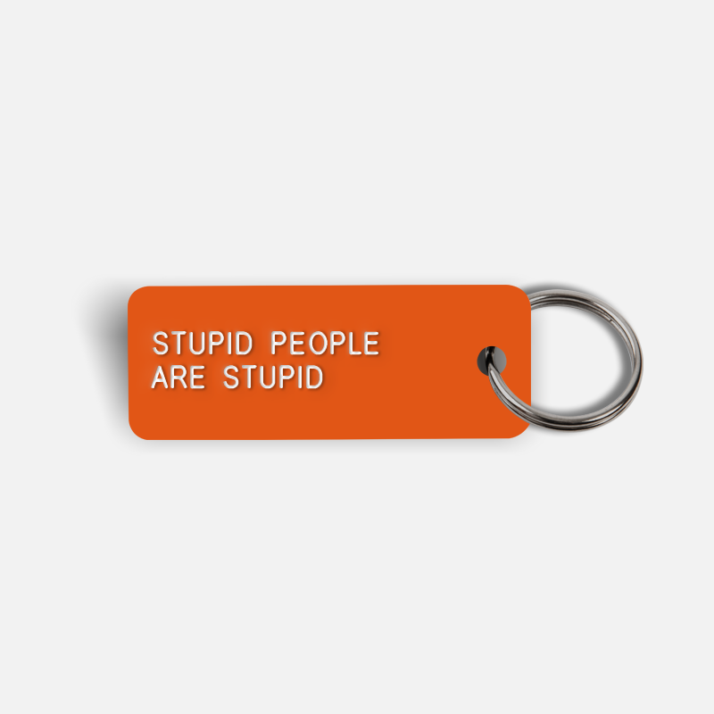 STUPID PEOPLE ARE STUPID Keytag