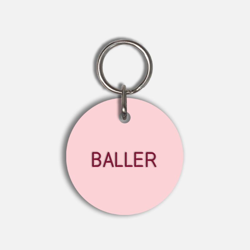 BALLER Large Pet Tag