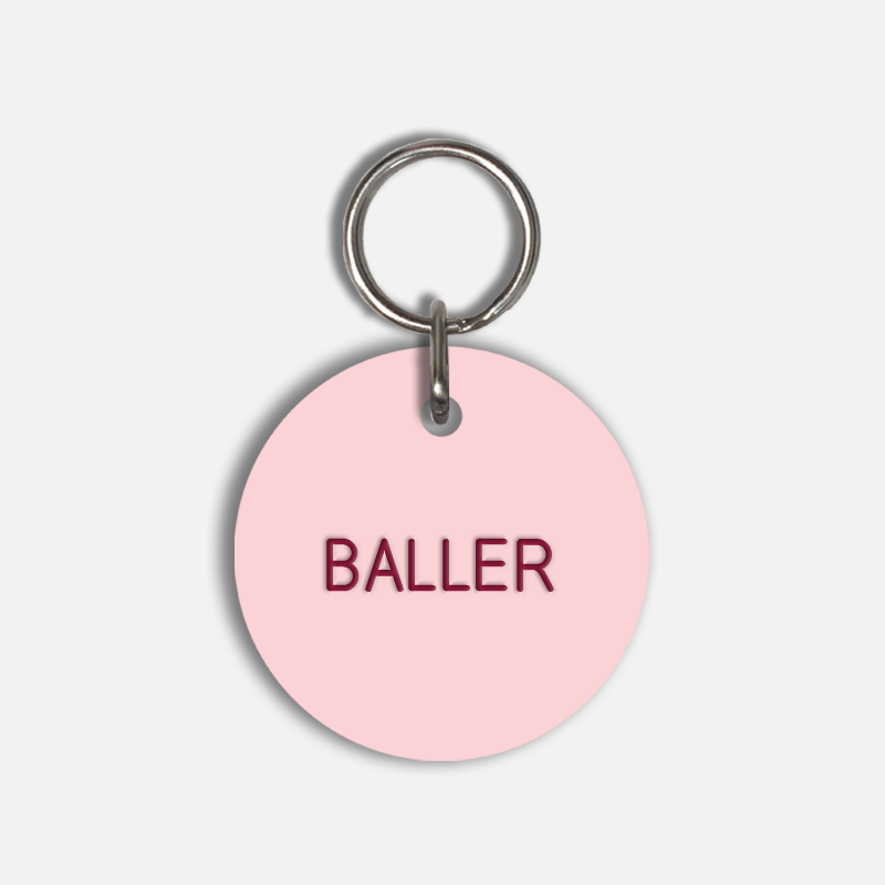 BALLER Large Pet Tag