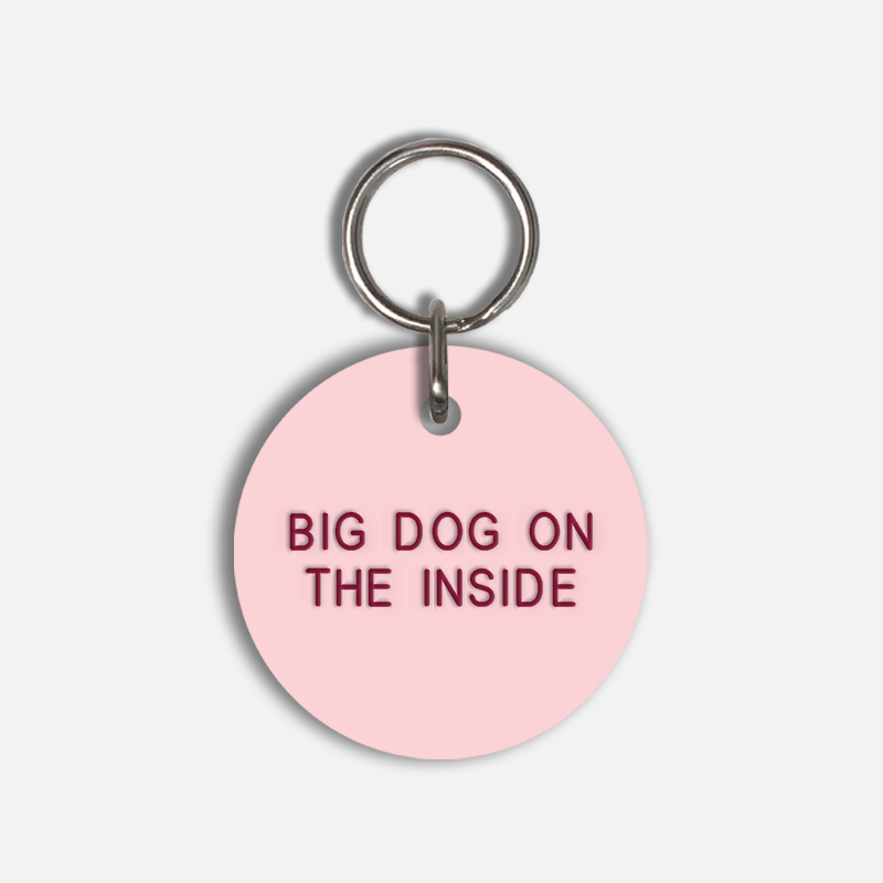 BIG DOG ON THE INSIDE Large Pet Tag