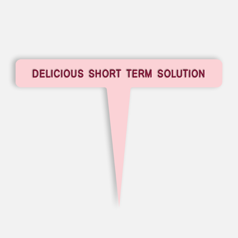 DELICIOUS SHORT TERM SOLUTION Caption