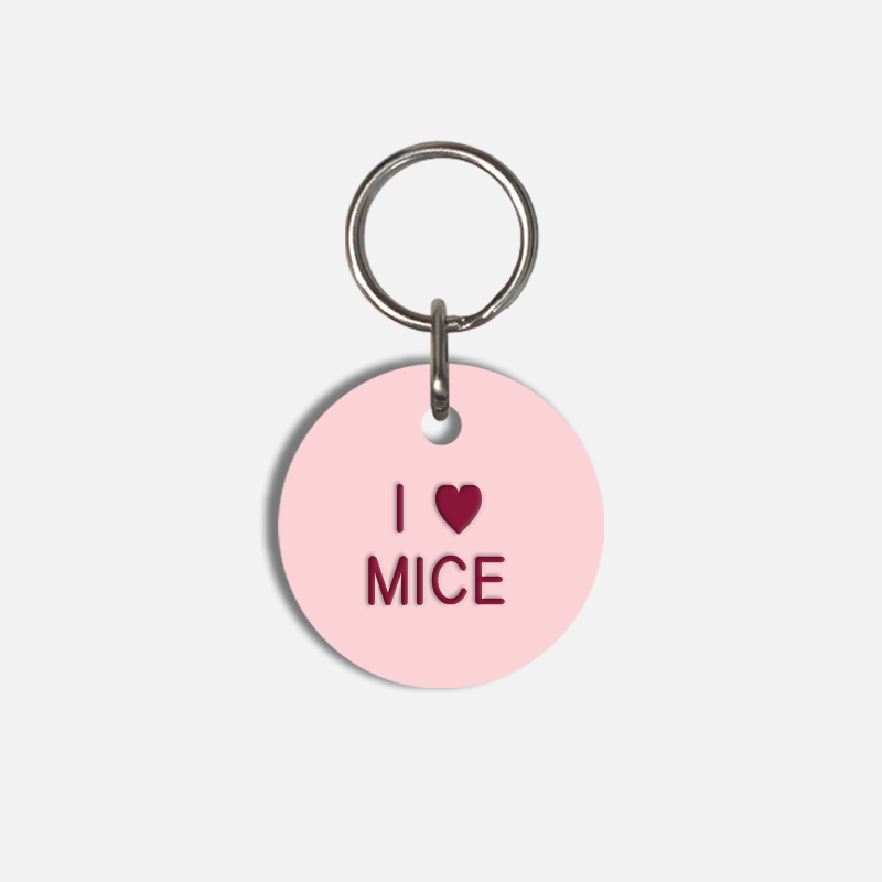 I <3 MICE Small Pet Tag