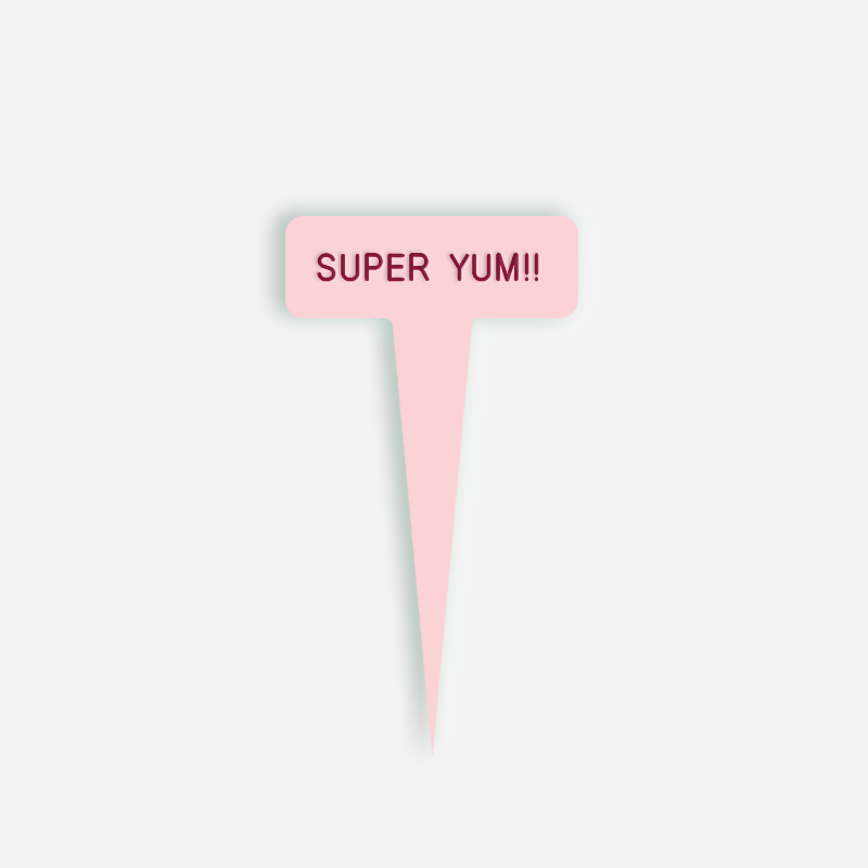 SUPER YUM!! Small Caption