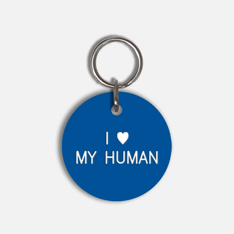 I <3 MY HUMAN Large Pet Tag