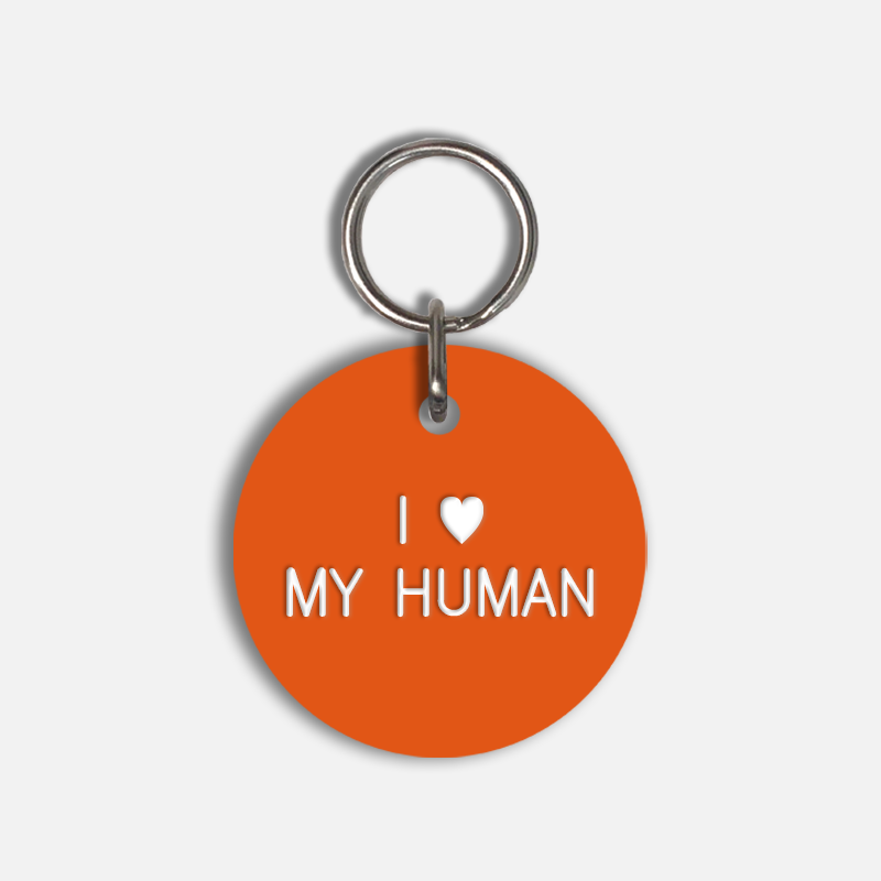 I <3 MY HUMAN Large Pet Tag