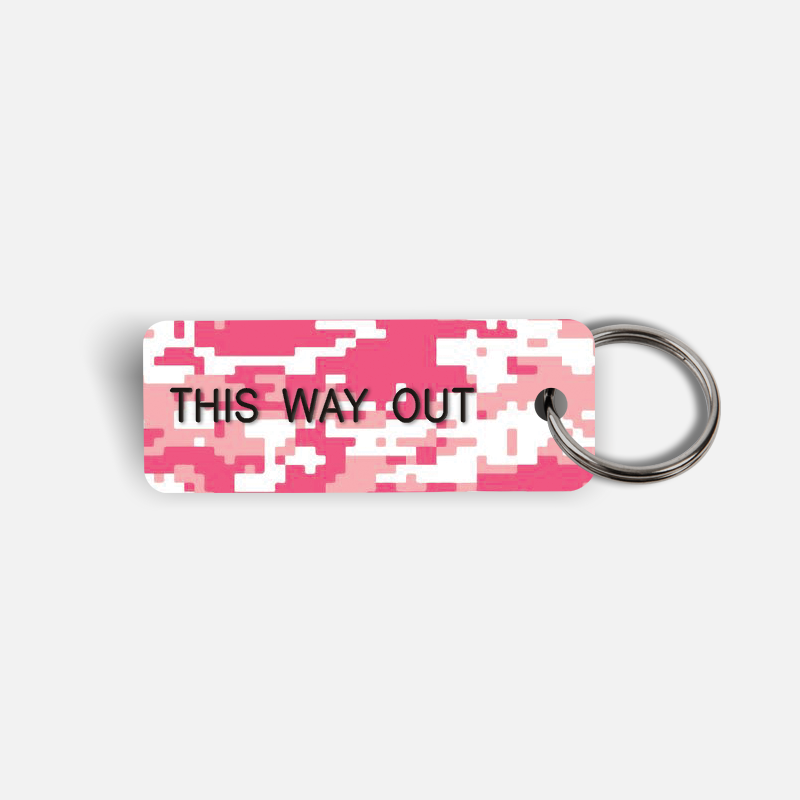 THIS WAY OUT Keytag