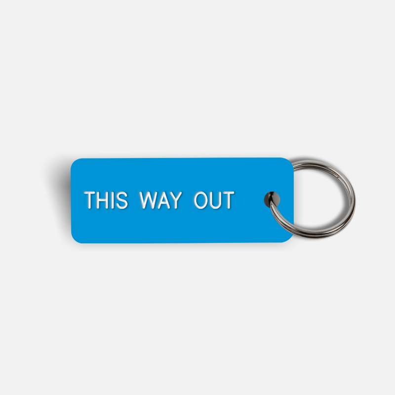 THIS WAY OUT Keytag