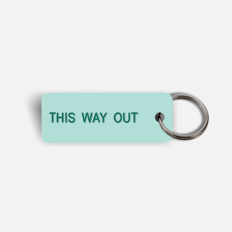 THIS WAY OUT Keytag